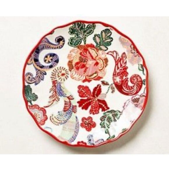 Anthropology Nathalie Lete Dessert Plate 8.25” D / New No Box - Picture 1 of 5
